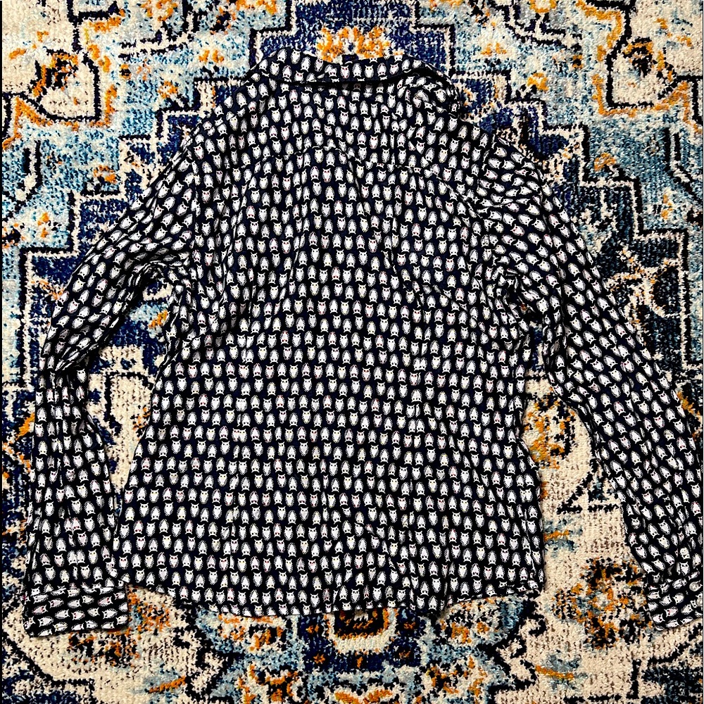 Womens owl button up shirt. JcPenny